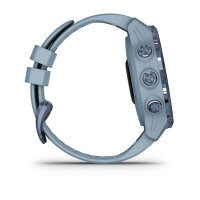 Garmin® Descent™ MK2S Hellblau/Blau mit QuickFit-Silikon Armband 20 mm Hellblau